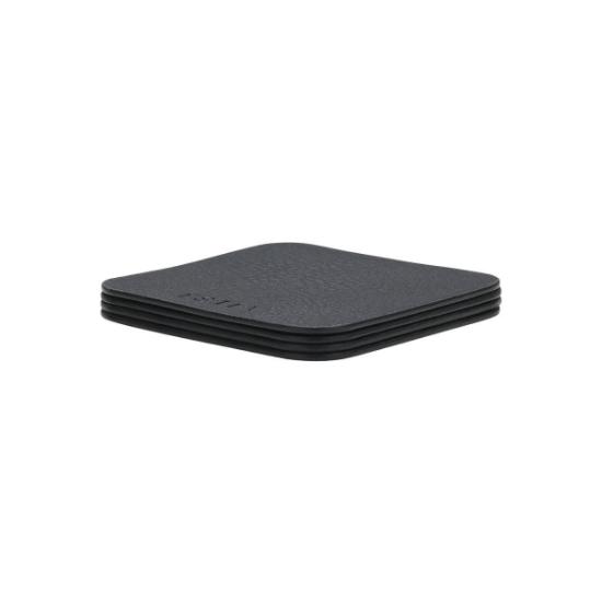 Εικόνα της Estia Estia Σουβερ Allure Pvc 10X10Cm Μαύρο  Σετ 4 Τεμ.