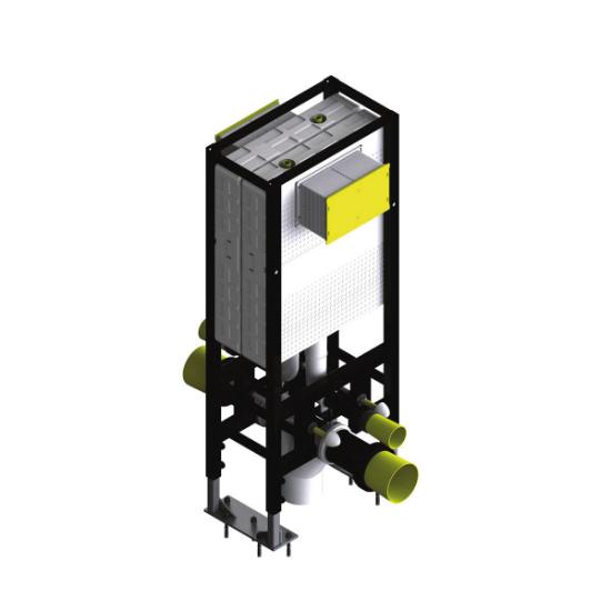 Εικόνα της Karag Σετ 2 Καζανακίων Εντοιχισμού Με Κοινό Πλαίσιο Δαπέδου Για Αναρτώμενες Λεκάνες T05-2115