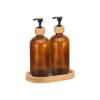 Εικόνα της Estia Αντλιες Σαπουνιού Bamboo Essentials Γυάλινες 500ml Σετ 3 Τεμ. Με Δίσκο Bamboo