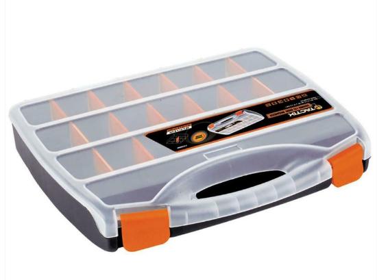 Εικόνα της Tactix Ταμπακιέρα Εργαλείων 21 Θέσεων με Ρυθμιζόμενα Χωρίσματα Μαύρη 38x31x6εκ.