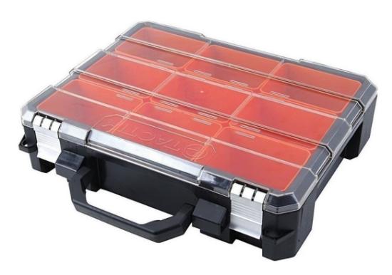 Εικόνα της Tactix Ταμπακιέρα Εργαλείων 9 Θέσεων με Αφαιρούμενα Κουτιά Πορτοκαλί 44x33x12.5εκ.