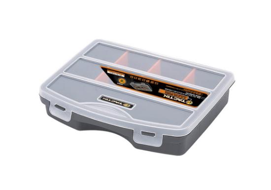 Εικόνα της Tactix Ταμπακιέρα Εργαλείων 8 Θέσεων με Ρυθμιζόμενα Χωρίσματα Μαύρη 19x15x4εκ.