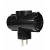 Εικόνα της Elvhx Αντάπτορας Τύπου Σταυρός Schuko 3Θ MAX:3680W IP20 ΜΑΥΡΟ