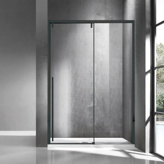 Εικόνα της Karag Καμπίνα Από Τοίχο σε Τοίχο με Διάφανο Κρύσταλλο SANTORINI 400 Black