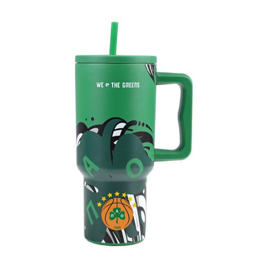 Εικόνα της Estia Θερμός Straw Tumbler Xl Panathinaikos Bc Edition We The Greens 900ml