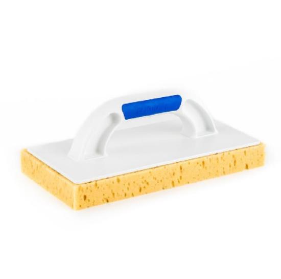 Εικόνα της Kubala Πλαστική Σπάτουλα με Χαραγμένο Σφουγγάρι Καθαρισμού Πλακιδίων με Μαλακή Λαβή 2Κ 140X280mm