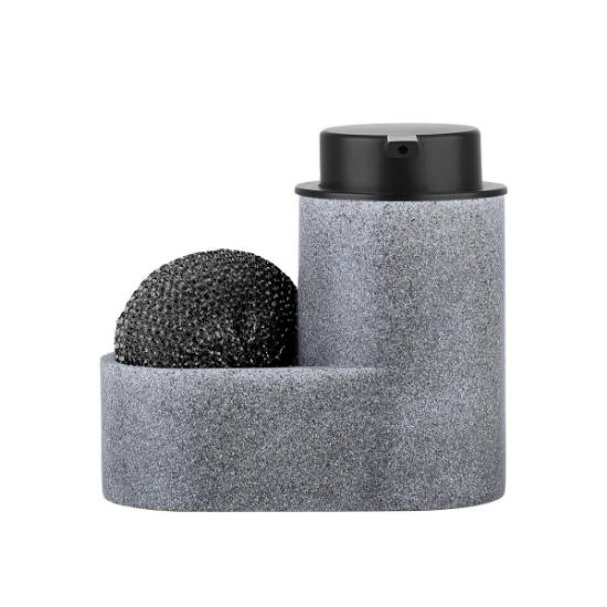Εικόνα της Estia Αντλία Σαπουνιού Πιάτων Με Μαύρο Σφουγγαράκι Γκρι