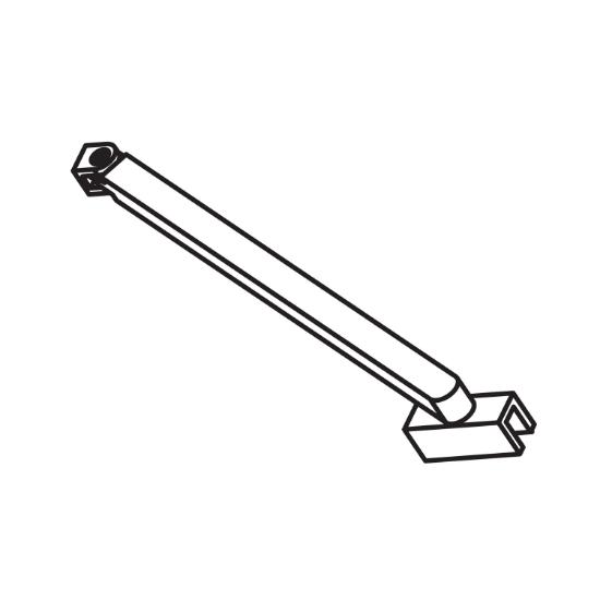 Εικόνα της Karag Αντηρίδα Κράτησης Κρυστάλλου Ντουζιέρας για TINOS Gun Metal 62cm