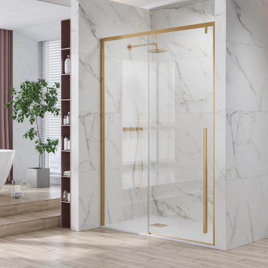 Εικόνα της Karag Καμπίνα Από Τοίχο σε Τοίχο με Διάφανο Κρύσταλλο SANTORINI 400 Gold