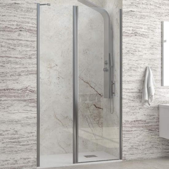 Εικόνα της Karag Καμπίνα Από Τοίχο σε Τοίχο με Διάφανο Κρύσταλλο PANEX 400 ALTO Cromo