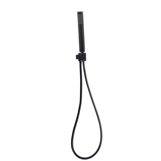 Εικόνα της Karag Τηλέφωνο Ντους Με Σπιράλ Και Βάση Στήριξης Delos Black