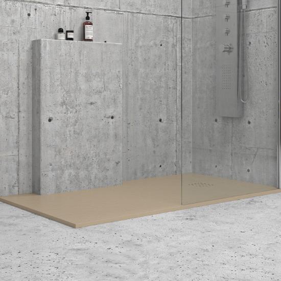 Εικόνα της Karag Ντουζιέρα Ορθογώνια Υψηλής Αντοχής CLASSIC Beige