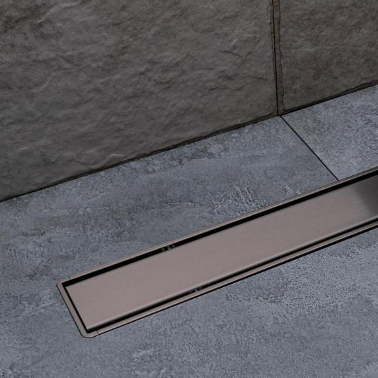 Εικόνα της PESTAN Σιφόνι Δαπέδου Από Ανοξείδωτο Ατσάλι Gun Metal Compact Primo Karag 65Cm