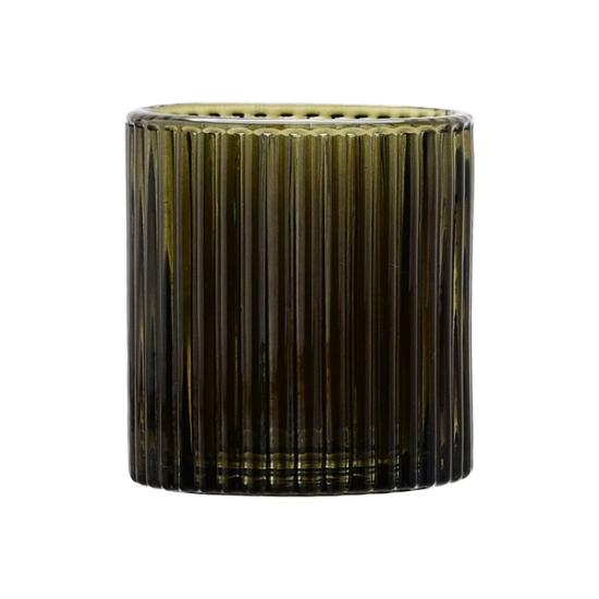 Εικόνα της Estia Ποτηράκι Μπάνιου Olive Series Γυάλινο 7.5x7.5x9.7cm Λαδί