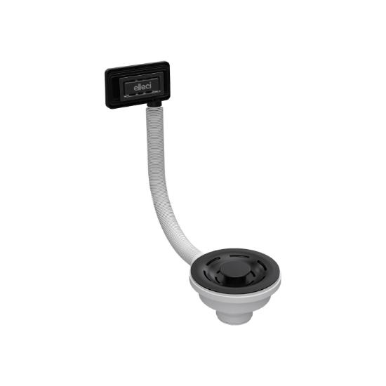 Εικόνα της Elleci Βαλβίδα Νεροχύτη Flow-Pro Black Και Υπερχείλιση