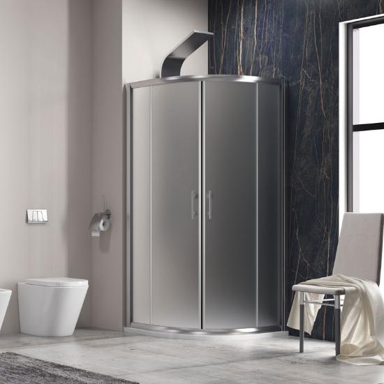 Εικόνα της Karag Καμπίνα Ημικυκλική Με Satine Κρύσταλλο Flora 200