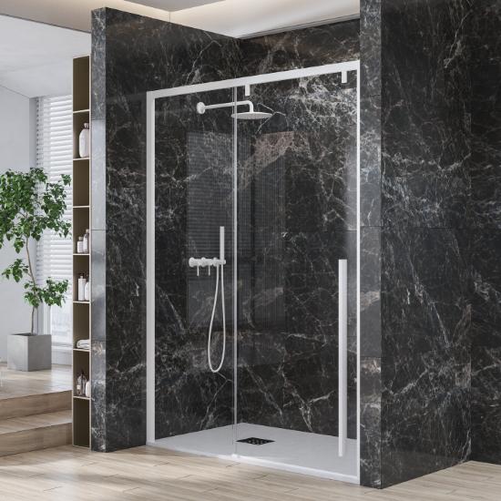 Εικόνα της Karag Καμπίνα Από Τοίχο σε Τοίχο με Διάφανο Κρύσταλλο SANTORINI 400 White