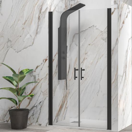 Εικόνα της Karag Καμπίνα Από Τοίχο σε Τοίχο με Διάφανο Κρύσταλλο S 28 ALTO SALLON Black