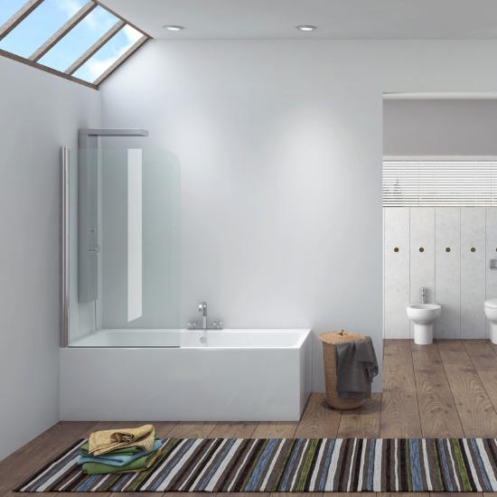 Εικόνα της Karag Πάνελ Μπανιέρας Σταθερό Με Διάφανο Κρύσταλλο Iro Χρωμέ