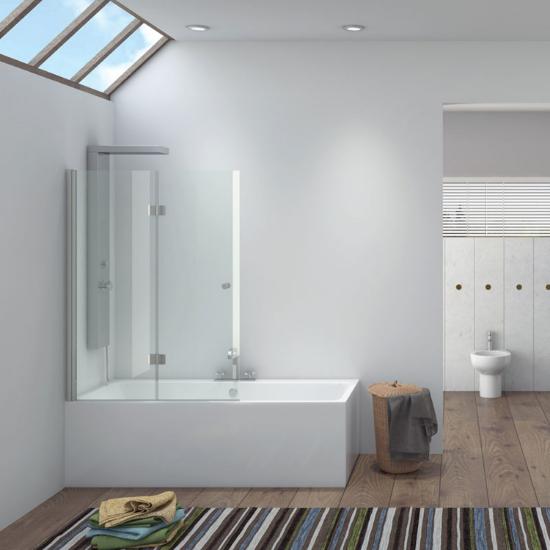 Εικόνα της Karag Καμπίνα μπανιέρας με διάφανο κρύσταλλο S 7 VASCA Cromo