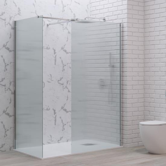 Εικόνα της Karag Σταθερά διαχωριστικά ντουζιέρας με flute κρύσταλλο WALKIN 2 Cromo