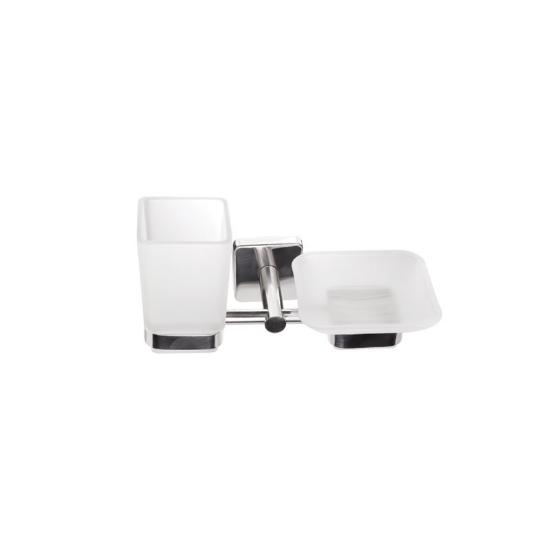 Εικόνα της Karag Ποτηροθήκη & Σαπουνοθήκη Χρωμέ Quattro 4853