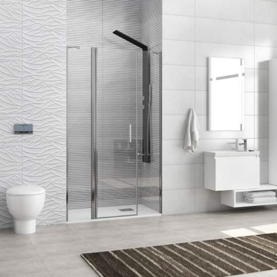 Εικόνα της Karag Καμπίνα Από Τοίχο Σε Τοίχο Με Διάφανο Κρύσταλλο Panex 600 Alto Cromo Karag 130X200Cm