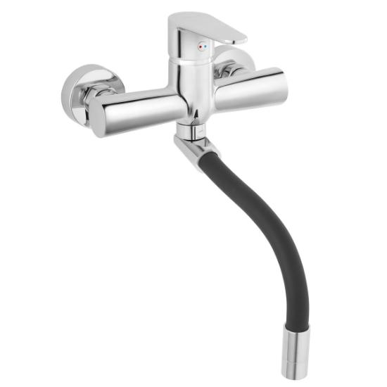 Εικόνα της Μπαταρία κουζίνας εντοιχισμού με εύκαμπτο ρουξούνι ALGEO BAG5FB FERRO