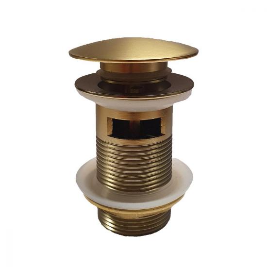 Εικόνα της Karag Βαλβίδα Νιπτήρος Με Υπερχείλιση Και Χρυσό Καπάκι D101