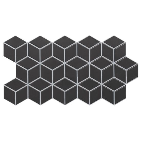 Εικόνα της Bagno Tiles Πλακάκι Rhombus Black Karag 26,5X51Cm