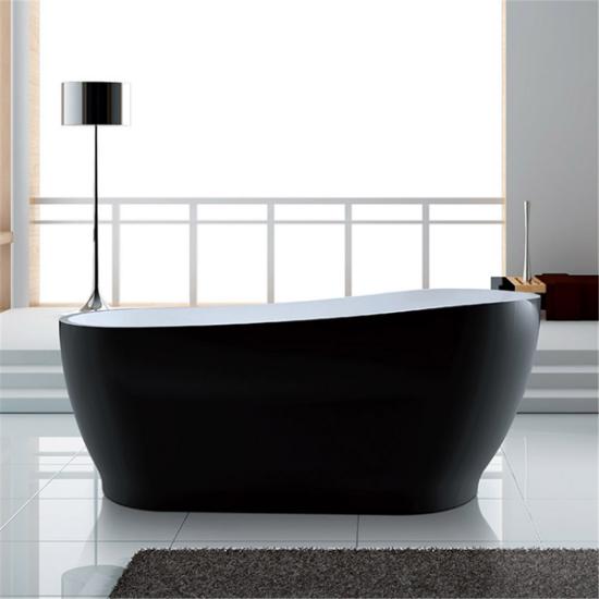 Εικόνα της Karag Μπανιέρα Ελεύθερης Τοποθέτησης Μαύρη Atena K-1527B 170X80X68cm