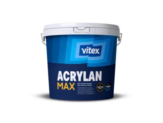 Εικόνα της Vitex Acrylan Max ΝΑΝΟ-ΑΚΡΥΛΙΚΟ Καινοτόµο Ματ Χρώµα Τριυβριδικής (TRIBRID) Νανοτεχνολογίας Λευκό 750ml