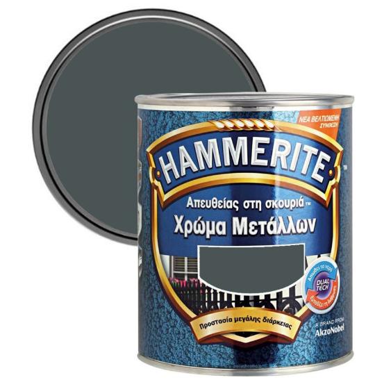 Εικόνα της Hammerite Χρώμα 3 σε 1 Απευθείας στην Σκουριά Σατινέ Μολυβί 750ml