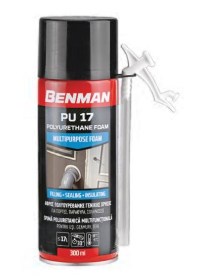 Εικόνα της Benman Αφρός Πολυουρεθάνης Γενικής Χρήσης Pu 17 300Ml Χειρός