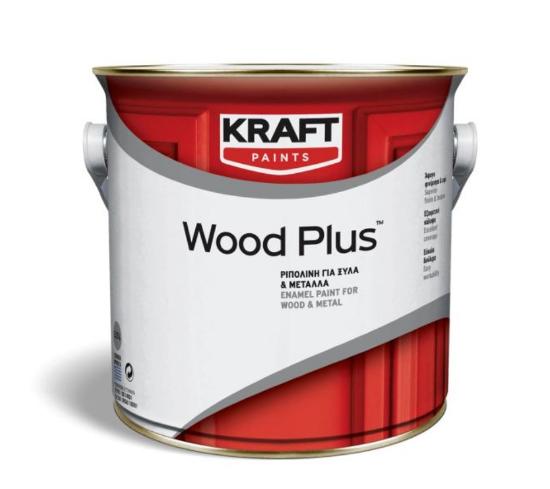 Εικόνα της Kraft Wood Plus Ριπολίνη Για Ξύλα Και Μέταλλα Λευκό Σατινέ