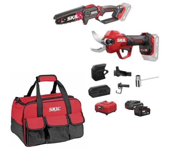 Εικόνα της Skil D00426 Σετ Κλαδευτικό Αλυσοπρίονο & Ψαλίδι Κλαδέματος Με Μπαταρία Και Φορτιστή