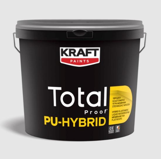 Εικόνα της Kraft Total Proof PU-HYBRID Yβριδική Ελαστομερής Υγρή Μεμβράνη Στεγάνωσης Ταρατσών Λευκό