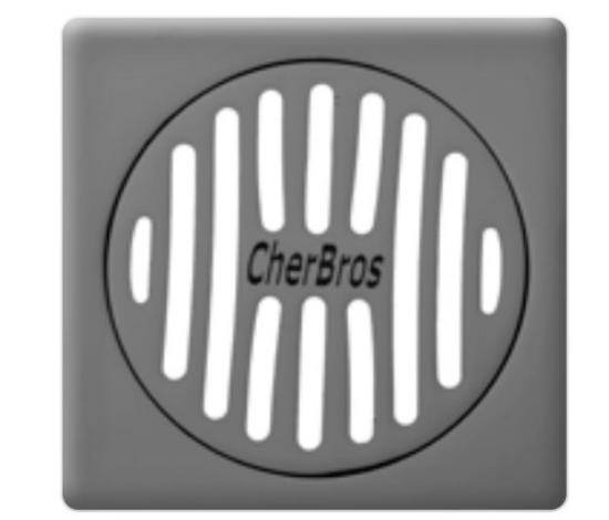 Εικόνα της Cherbros Σχάρα 12x12 Κουμπωτή Μαύρο Νίκελ με Κάλυμμα Προστασίας