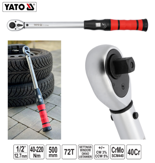 Εικόνα της Yato Δυναμόκλειδο 1/2 40-220NM YT-07696