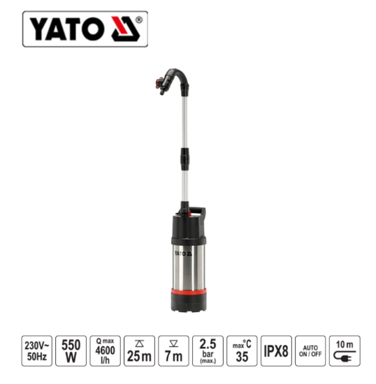 Εικόνα της Yato Αντλία Δεξαμενής Ίνοχ 550W YT-85287