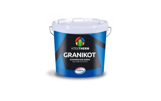 Εικόνα της Vitex Granikot Silicone Σιλικονουχος Σοβας Λευκος 1.2mm 25kg