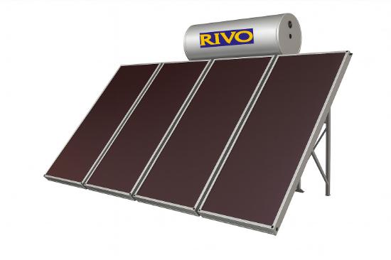 Εικόνα της Rivo Ηλιακός Θερμοσίφωνας Glass Διπλής Ενέργειας ST500TP4 4x2,00m2 Ταράτσας Professional ST