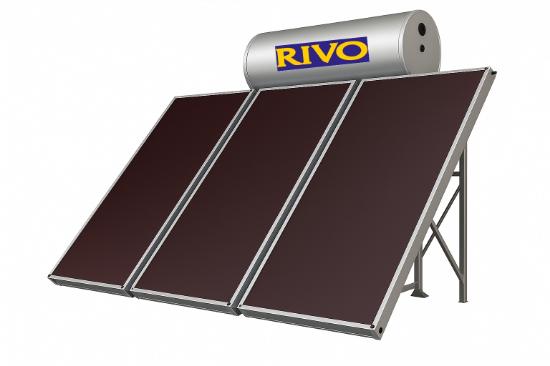 Εικόνα της Rivo Ηλιακός Θερμοσίφωνας Glass Τριπλής Ενέργειας HT510 3x2,00m2 Ταράτσας Αντλίας Θερμότητας Professional ST