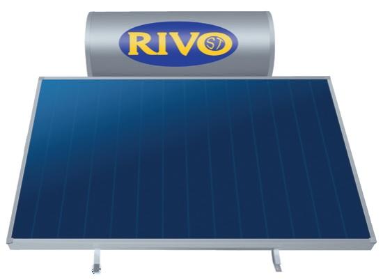 Εικόνα της Rivo Ηλιακός Θερμοσίφωνας Glass Τριπλής Ενέργειας STO200 1x2,40m2 Χαμηλού Ύψους Ταράτσας ST